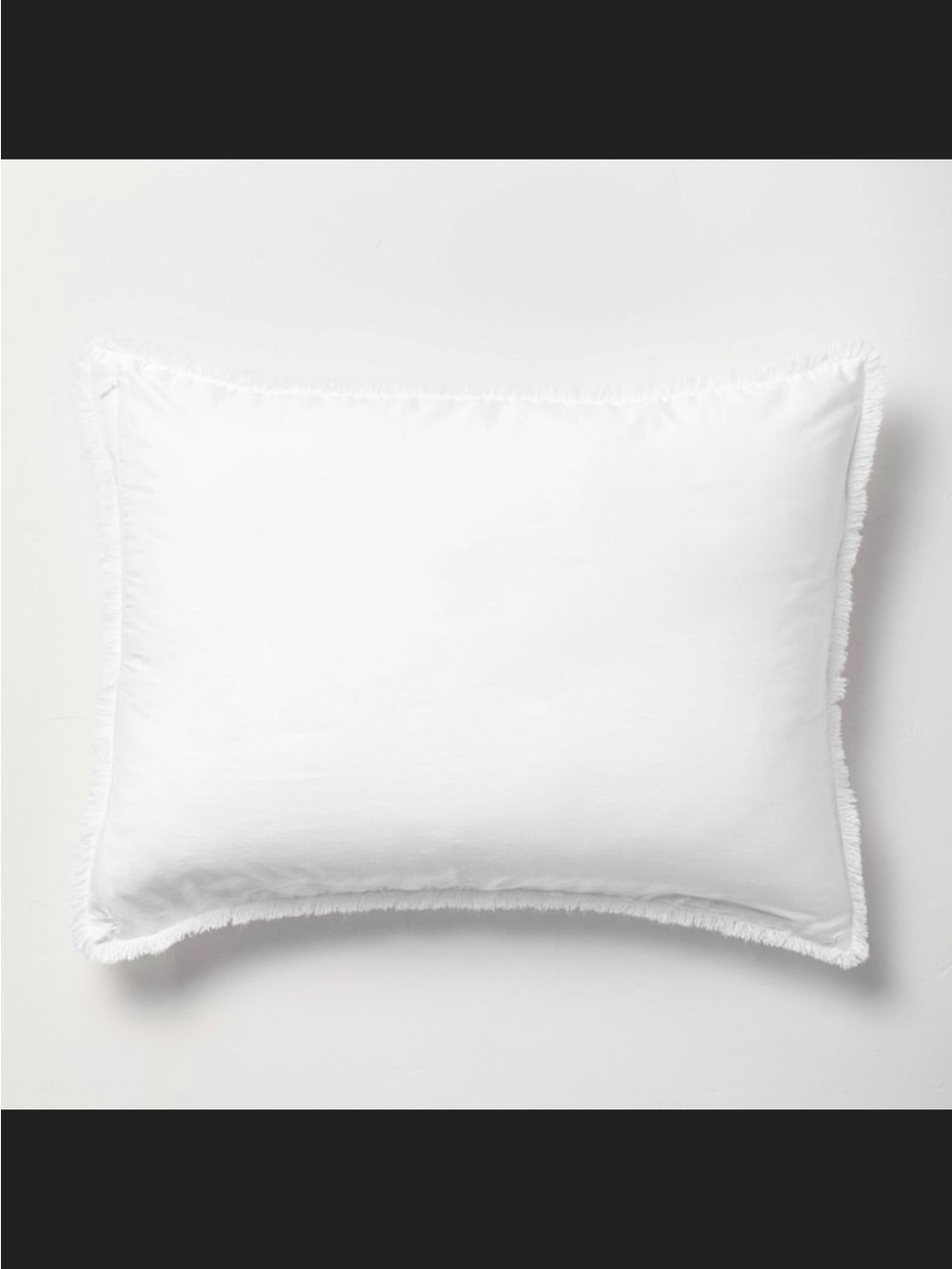 Casaluna White Fringed Set of Pillow Shams - King